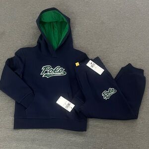 Polo by Ralph Lauren Kids Navy and Green Hoodie Set